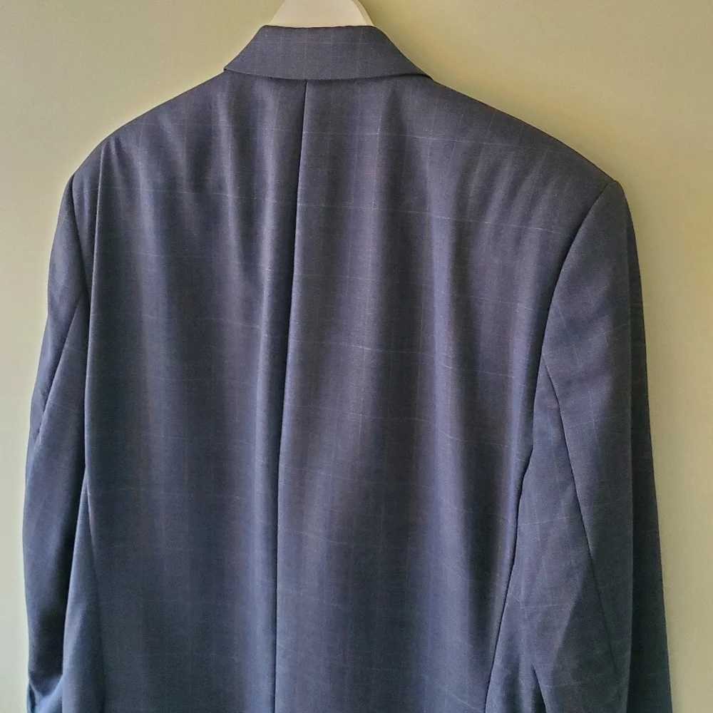 Mario Barutti 42 Reg Old Money Timeless Preppy Formal Glen Plaid Wool Blazer